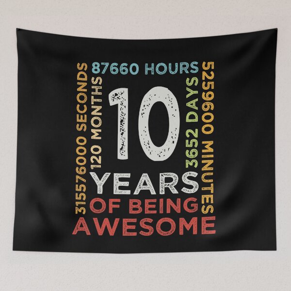 Item preview, Cool Kids 10th Birthday 10 Years Old Vintage Retro 120 Months Boys And Girls designed and sold by pedrored369.