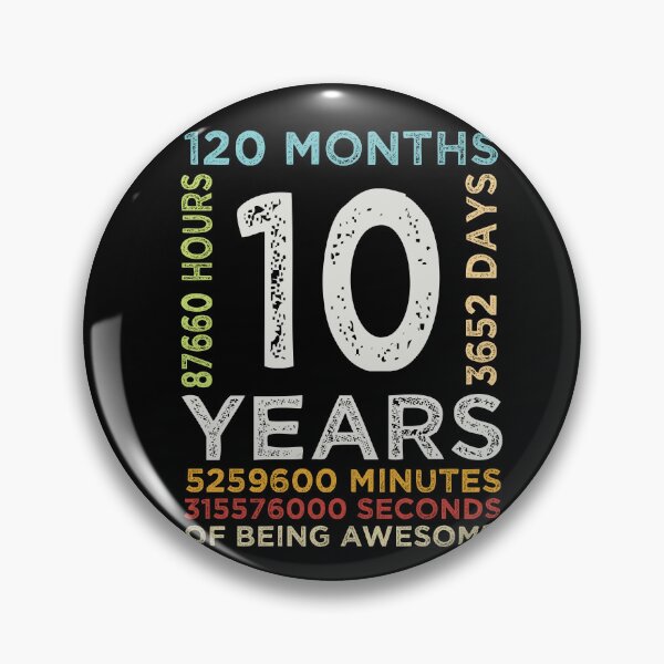 Item preview, Funny Kids 10th Birthday 10 Years Old Vintage Retro 120 Months Boys And Girls designed and sold by pedrored369.