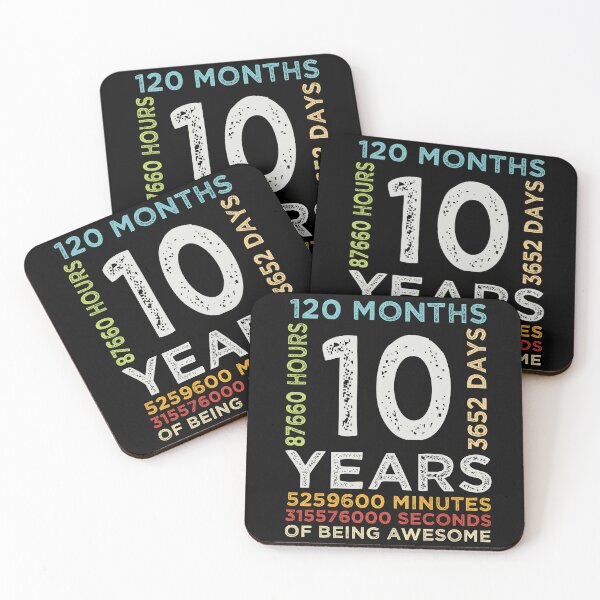 Item preview, Funny Kids 10th Birthday 10 Years Old Vintage Retro 120 Months Boys And Girls designed and sold by pedrored369.