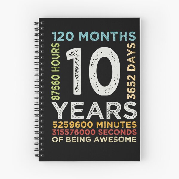 Item preview, Funny Kids 10th Birthday 10 Years Old Vintage Retro 120 Months Boys And Girls designed and sold by pedrored369.