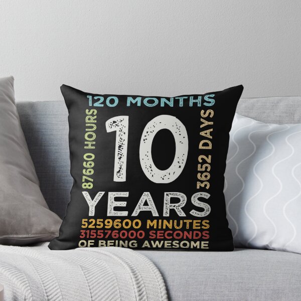 Item preview, Funny Kids 10th Birthday 10 Years Old Vintage Retro 120 Months Boys And Girls designed and sold by pedrored369.