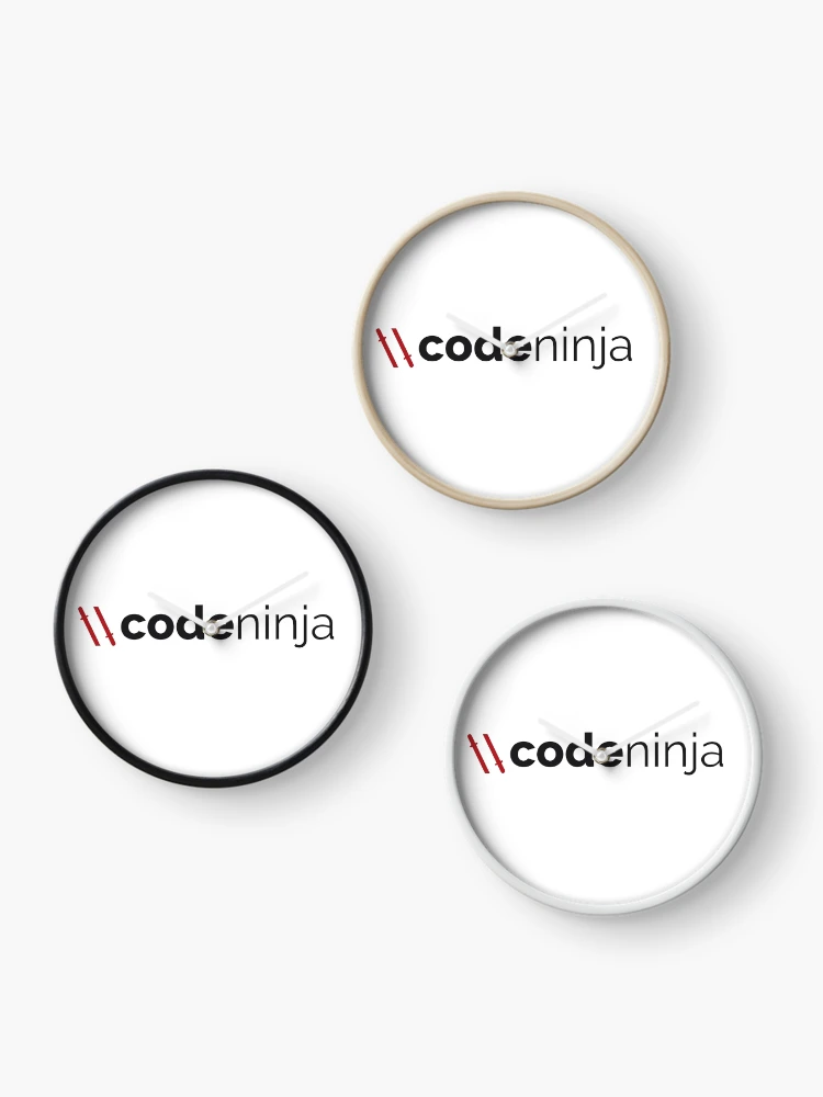 Thumbnail 3 of 4, Clock, ninja code designed and sold by yourgeekside.