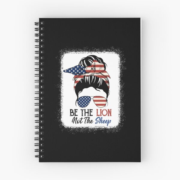 Item preview, Be The Lion Not The Sheep American Flag Sunglasses Messy Bun designed and sold by theresamorelli.