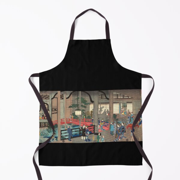 Item preview, Suzuki Hiroshige II: The Interior of the Gankiro Tea House in Yokohama, Remastered - Vintage Japanese Art designed and sold by Ellodee.
