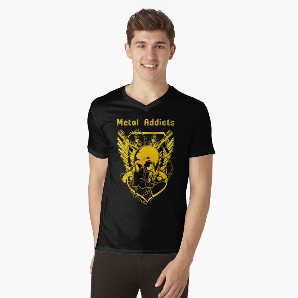 Item preview, V-Neck T-Shirt designed and sold by metaladdicts.