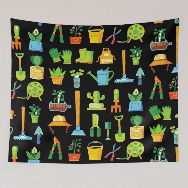 Item preview, Garden Gear - Spring Gardening Pattern w/ Garden Tools & Supplies designed and sold by chetan786.
