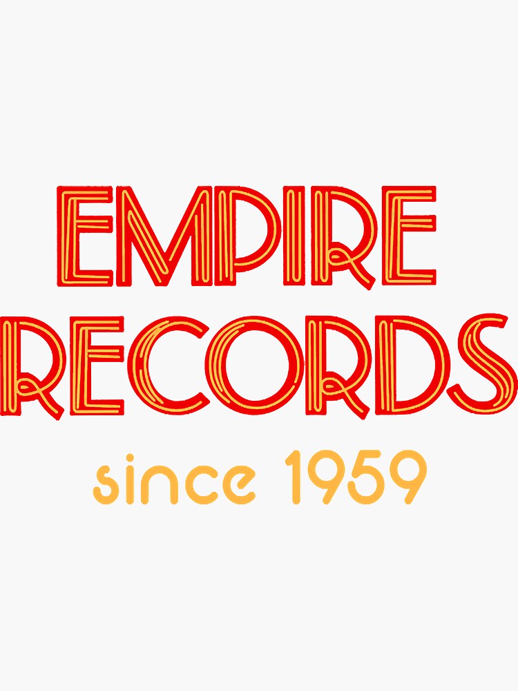 "Empire Records " Sticker by ImogenMeredith Redbubble