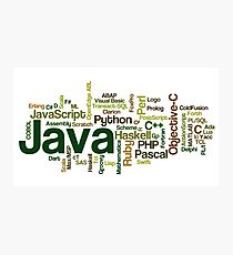 programming languages cloud java Photographic Print