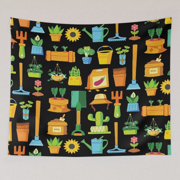 Item preview, Garden Gear - Spring Gardening Pattern w/ Garden Tools & Supplies designed and sold by chetan786.