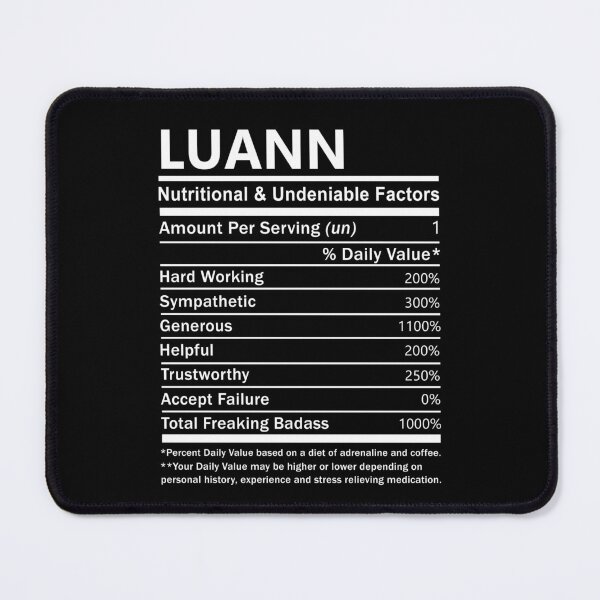 Item preview, Luann Name T Shirt - Luann Nutritional And Undeniable Factors Gift Item Tee designed and sold by gabridunc4.