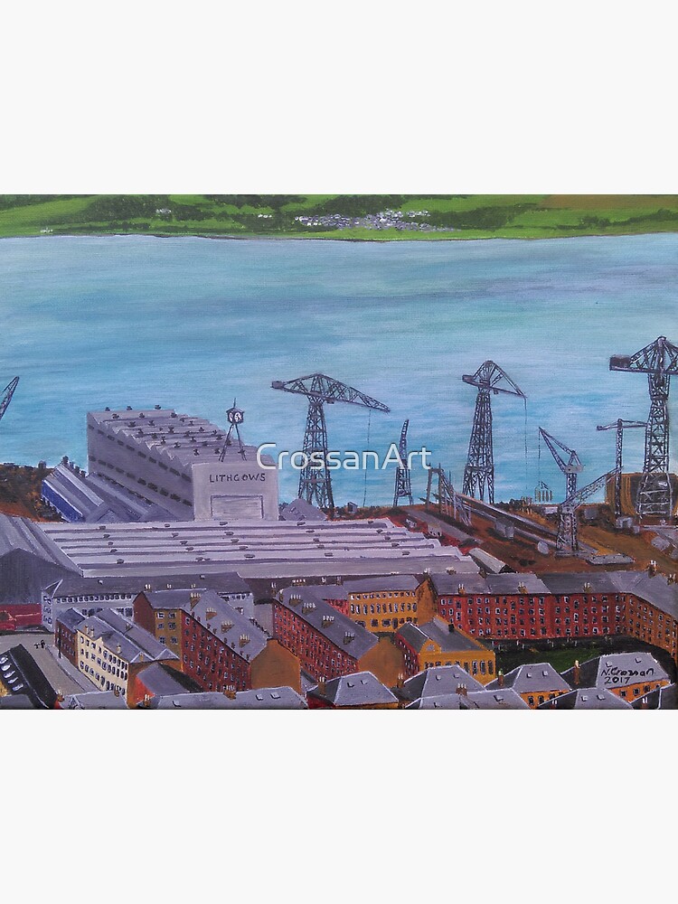 "Kingston Yard, Port Glasgow" Sticker for Sale by CrossanArt Redbubble