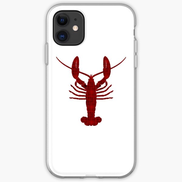 Lobster silhouette iPhone Soft Case