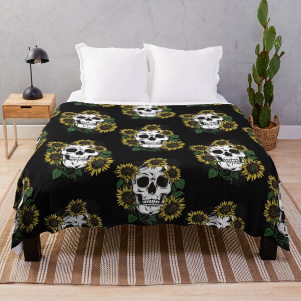 Item preview, Skull sunflower floral flowers t-shirt cute gift Classic T-Shirt designed and sold by JuttaMiller.