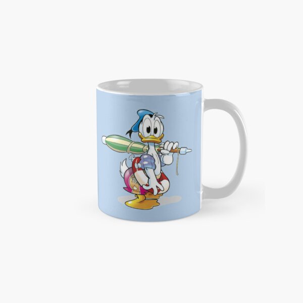 Disney Donald Duck Ceramic Coffee Tall Mug with Lid New 