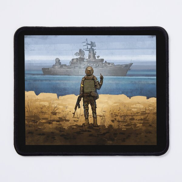 Item preview, Funny Russian Warship Go F Yourself - Russian Warship Moskva - Ukrainian Postage Stamp 2022 designed and sold by StepnitzStore.