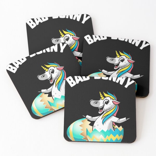Item preview, Easter Bad Bunny Unicorn Egg Fitted . designed and sold by coonsetaschm.