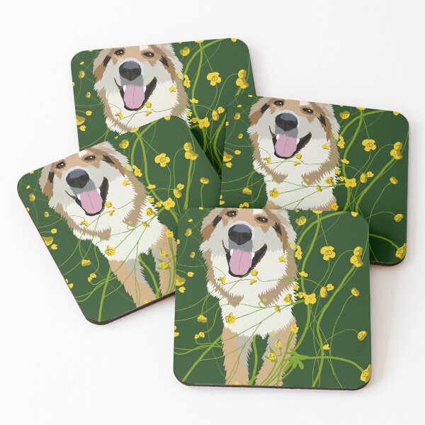 Item preview, Happy Flower Field Pup designed and sold by pawprintsbysher.