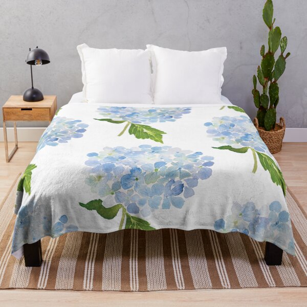 Item preview, Blue hydrangea watercolor flower designed and sold by junkydotcom.
