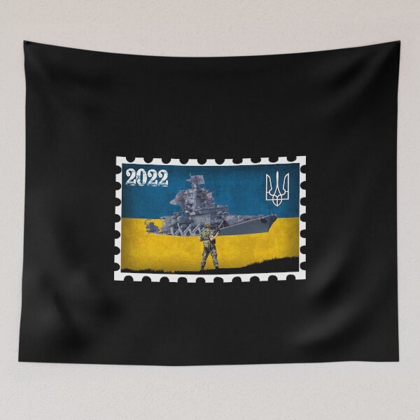 Item preview, Vintage Ukraine Postage Stamp Flag Pride designed and sold by marvatipton156.