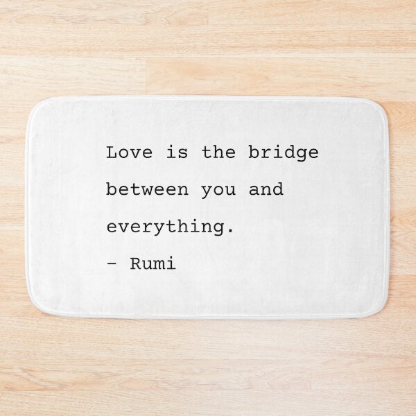 Item preview, Love is the Bridge - Rumi Poetry, typed text designed and sold by Ellodee.