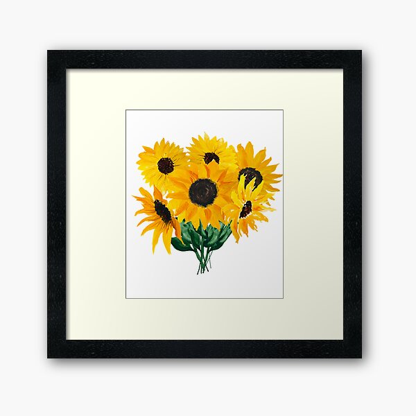 Item preview, Bouquet de tournesol peint designed and sold by SandyScharf.