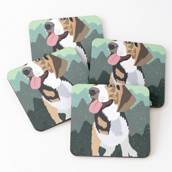 Item preview, Happy Beagle Print designed and sold by pawprintsbysher.