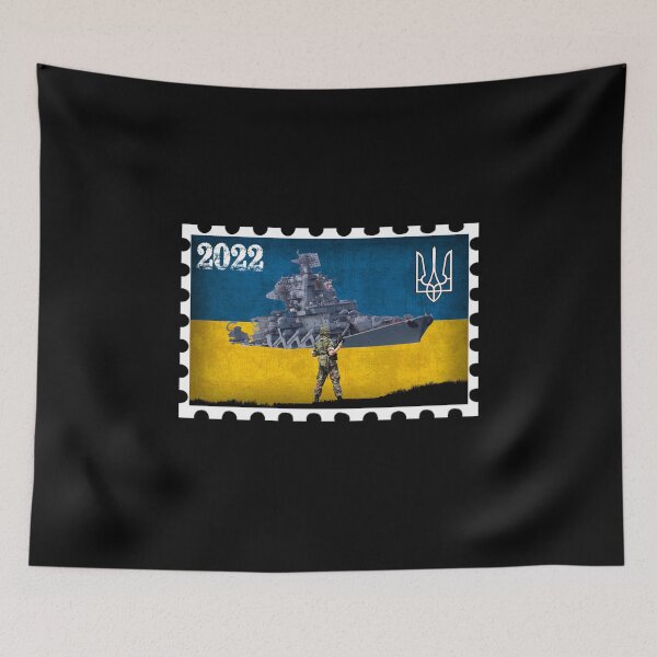 Item preview, Vintage Ukraine Postage Stamp Flag Pride designed and sold by marvatipton156.