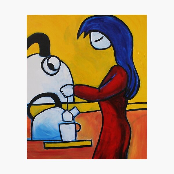 Teatime with Hunter Photographic Print