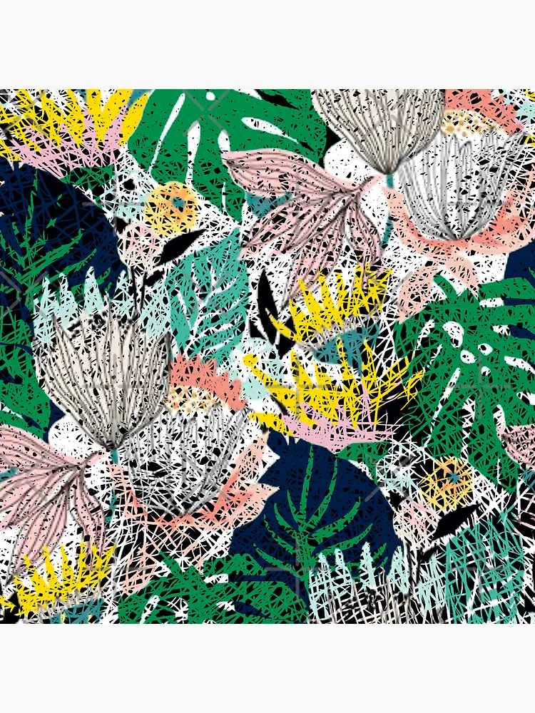 Thumbnail 4 of 4, Clock, Botanical Abstract Pattern  designed and sold by MarcSabuncu.