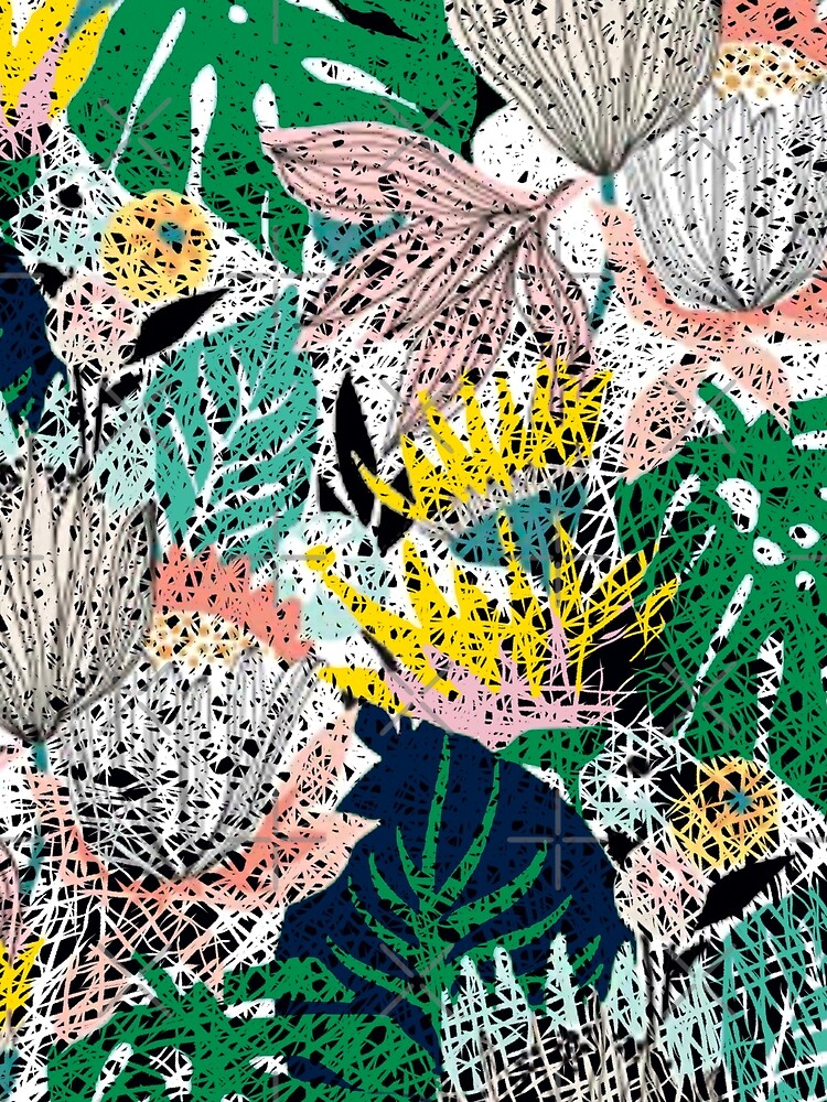 Thumbnail 3 of 3, Scarf, Botanical Abstract Pattern designed and sold by MarcSabuncu.