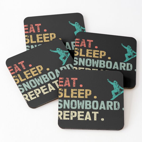Item preview, Eat Sleep Snowboard Repeat Retro Snowboard Winter Classic . designed and sold by coonsetaschm.