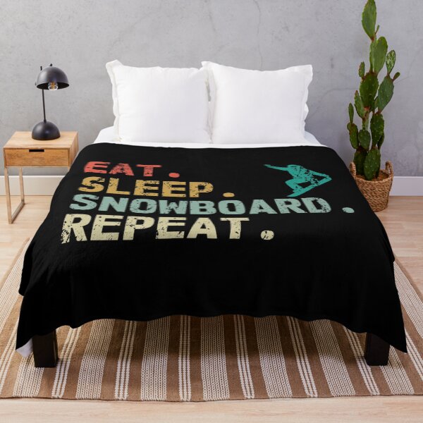 Item preview, Eat Sleep Snowboard Repeat Retro Snowboard Winter Classic . designed and sold by coonsetaschm.