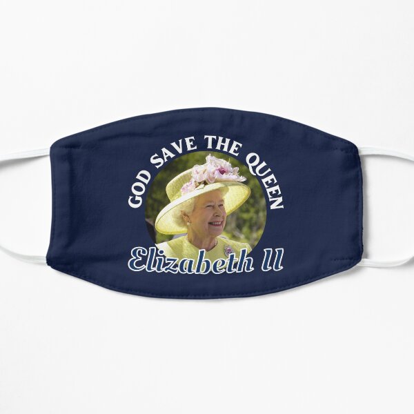 Queen's Platinum Jubilee, 1952-2022, God Save the Queen, Elizabeth II Flat Mask