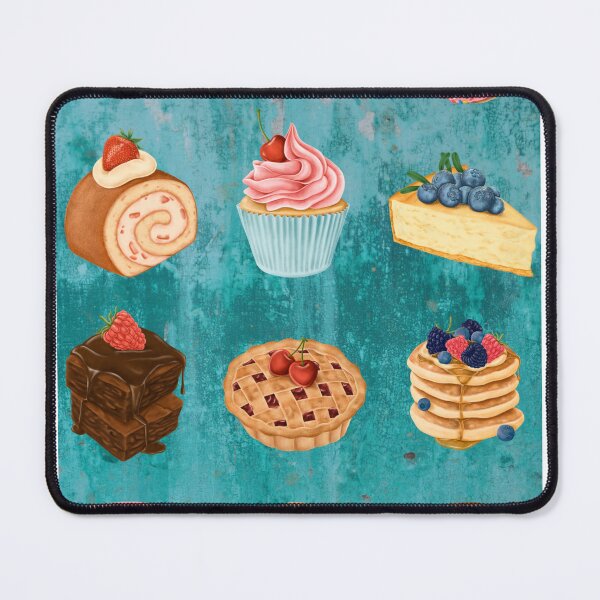 Item preview, Tasty Teatime Treats Print on Aqua Background designed and sold by AfricanDreams.