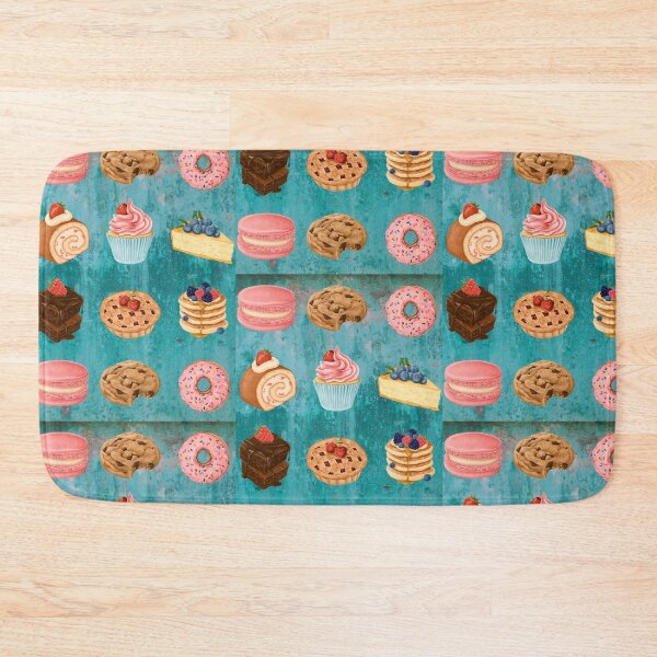 Item preview, Tasty Teatime Treats Print on Aqua Background designed and sold by AfricanDreams.