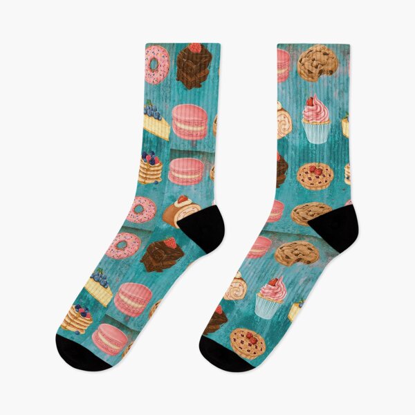 Item preview, Tasty Teatime Treats Print on Aqua Background designed and sold by AfricanDreams.