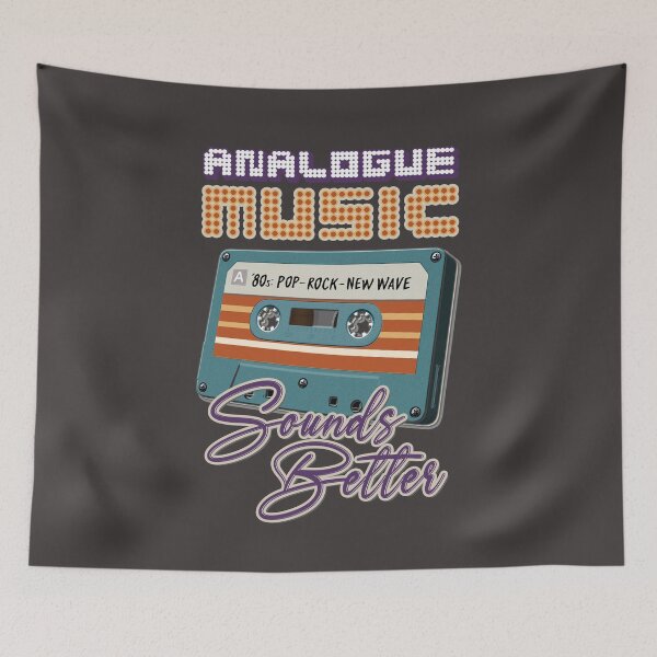 Item preview, Retro Music : Cassette Tape - Analogue Music Sounds Better - 80s Pop Rock New Wave (Purple) designed and sold by RetroTeeStudio.