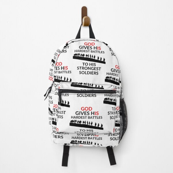 Item preview, GOD GIVES HIS HARDEST BATTLES TO HIS STRONGEST SOLDIERS designed and sold by RobbiesMusic.