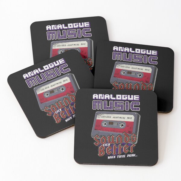 Item preview, Retro Music : Cassette Tape - Analogue Music Sounds EVEN Better (When You're Drunk) - GOTH ROCK, Heavy Metal, Indie designed and sold by RetroTeeStudio.