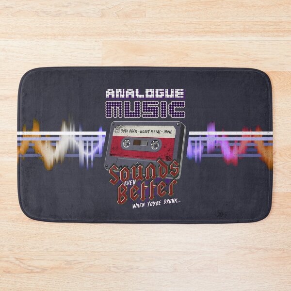 Item preview, Retro Music : Cassette Tape - Analogue Music Sounds EVEN Better (When You're Drunk) - GOTH ROCK, Heavy Metal, Indie designed and sold by RetroTeeStudio.
