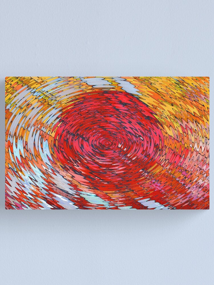 Thumbnail 1 of 3, Canvas Print, Fish Waves designed and sold by KateRattray.