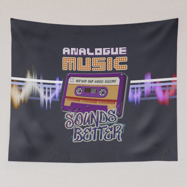 Item preview, Retro Music : Cassette Tape - Analogue Music Sounds Better - Hip Hop, Rap, House, Electro  designed and sold by RetroTeeStudio.