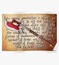 Buffy Slayer Scythe Poster