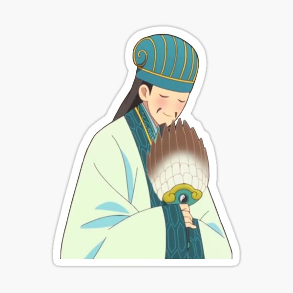 Paripi Koumei, Ya Boy Kongming! Yay Sticker for Sale by Kuu-haku Animerch