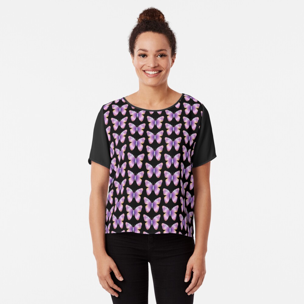 Butterfly Fantasy Chiffon Top