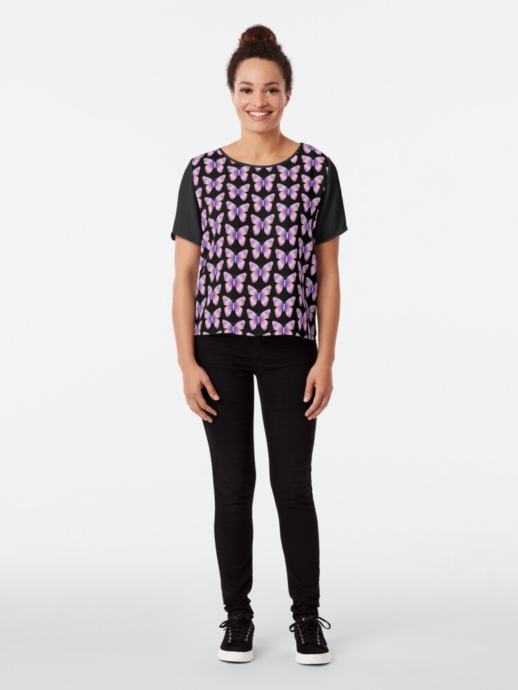 Alternate view of Butterfly Fantasy Chiffon Top