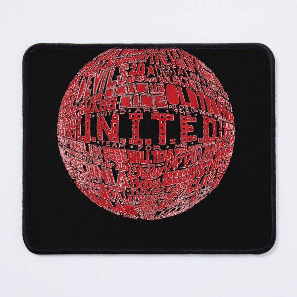 Item preview, Manchester United FC Red Typography Football  designed and sold by YvonneMuilenbu.