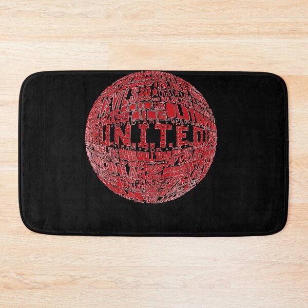 Item preview, Manchester United FC Red Typography Football  designed and sold by YvonneMuilenbu.