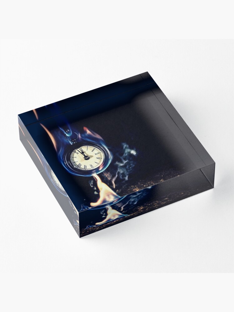Alternate view of Three Minutes left Acrylic Block