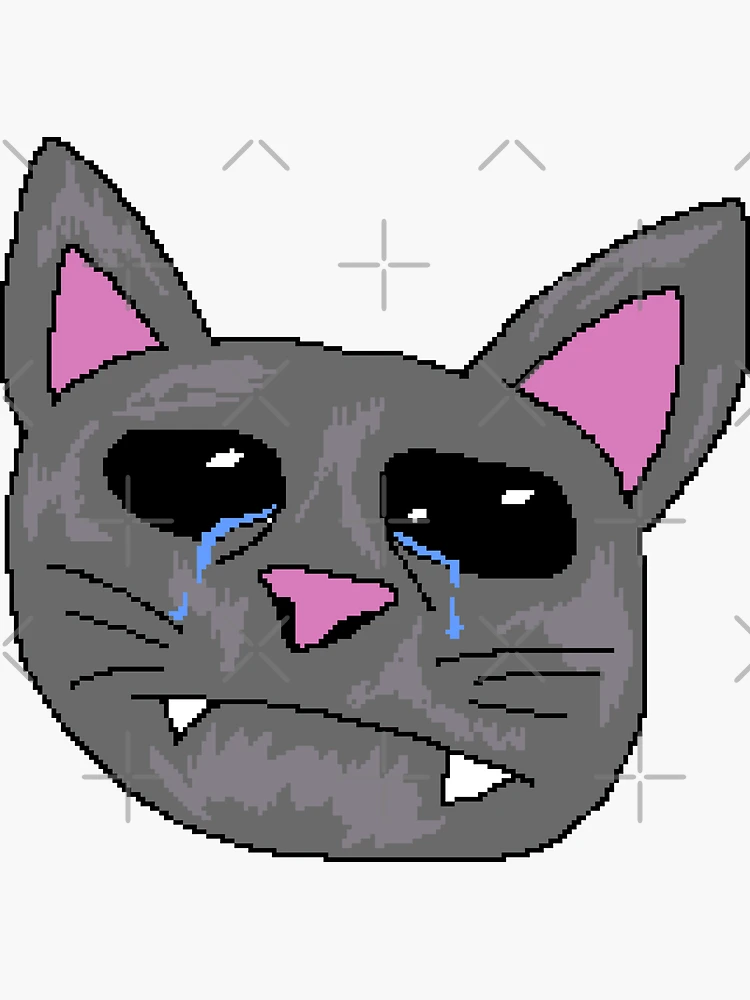 Crying cat pixel art - FlipAnim